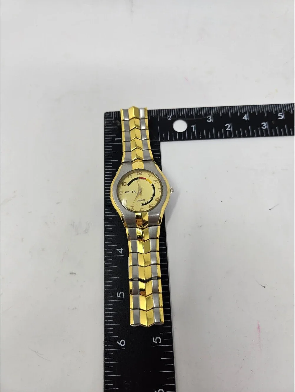 Vintage Beita Quartz Watch – Two-Tone Silver & Gold Link Band, Champagne Dial